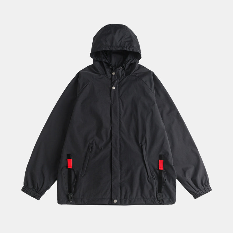 Basic Hooded Loose Outdoor Jacket