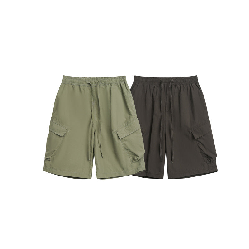 Summer Outdoor Loose Solid Color Cargo Shorts