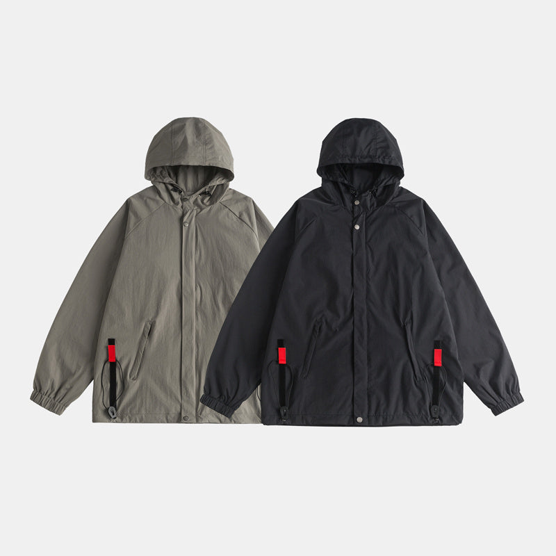 Basic Hooded Loose Outdoor Jacket