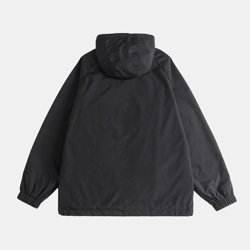 Basic Hooded Loose Outdoor Jacket